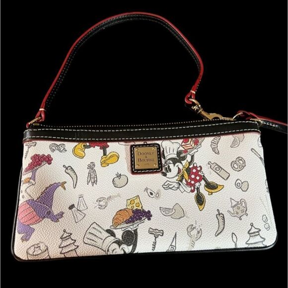 Disney Parks Food & Wine Festival Dooney & Bourke Wristlet Mickey & Minnie Mouse - Picture 1 of 6